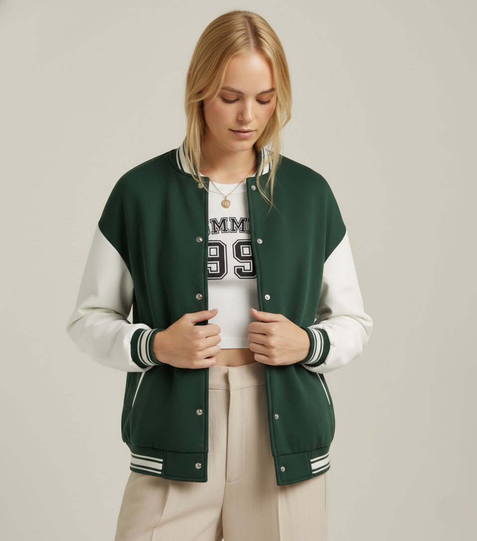 NERFED - Women's Green Varsity Jacket