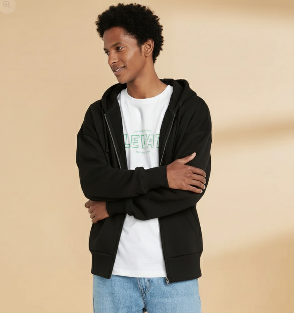 NERFED - Black Zip Hoodie