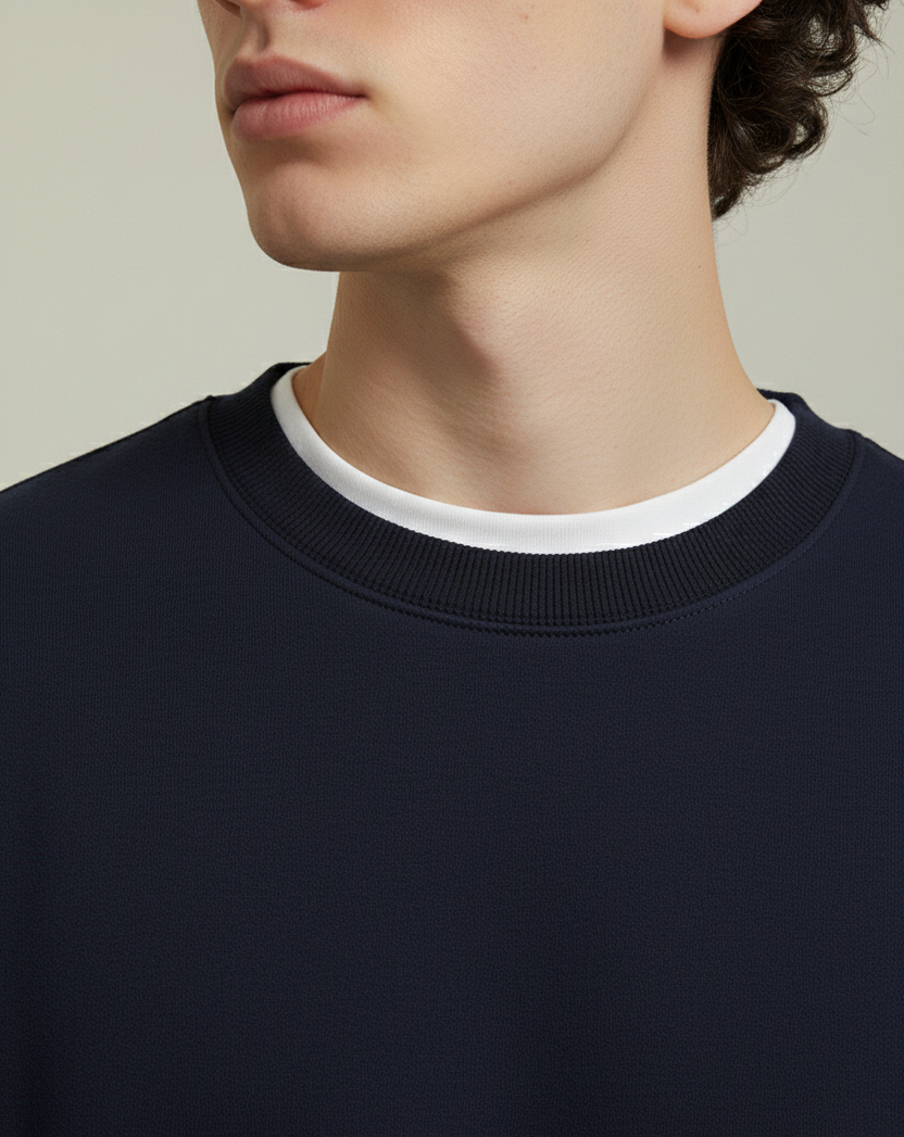 NERFED - Navy Blue Oversized Sweatshirt