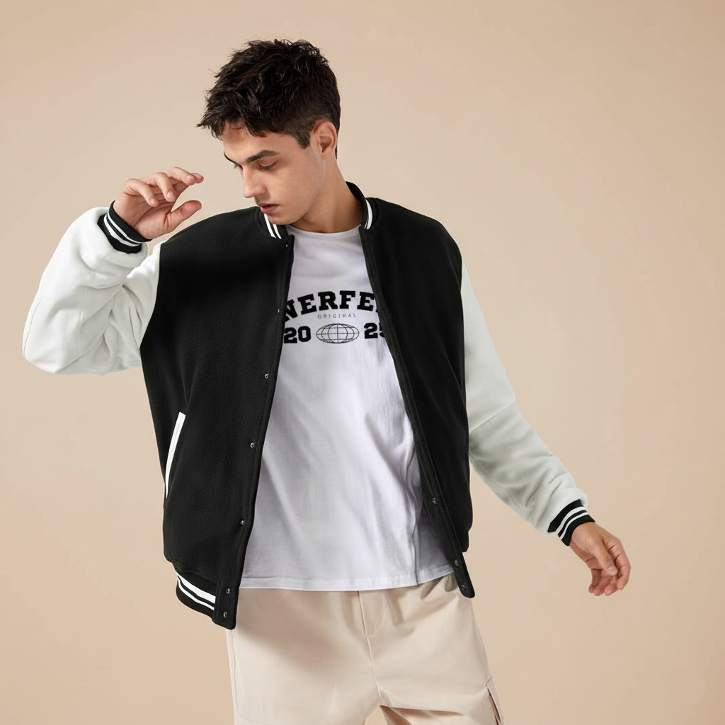 NERFED - Black Varsity Jacket