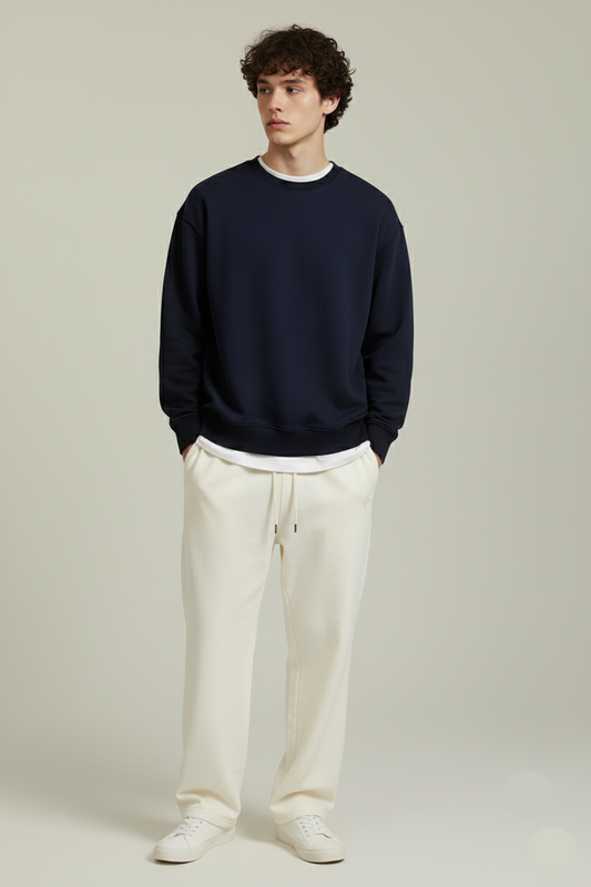 NERFED - Navy Blue Oversized Sweatshirt