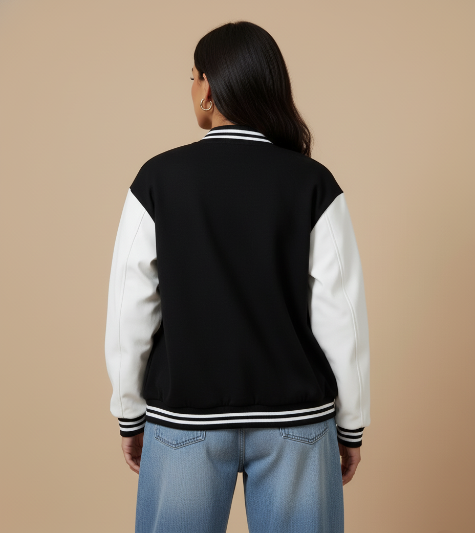 NERFED - Women's Black Varsity Jacket