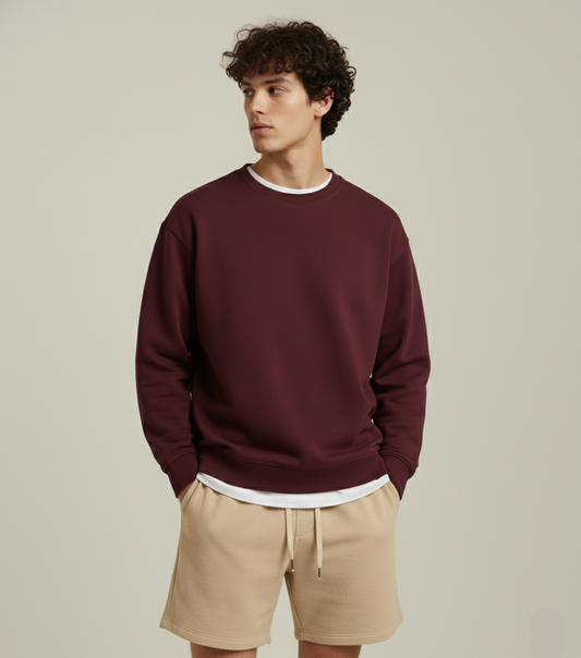 NERFED - Maroon Oversized Sweatshirt