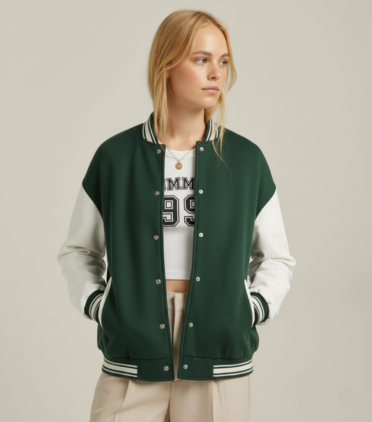 NERFED - Women's Green Varsity Jacket