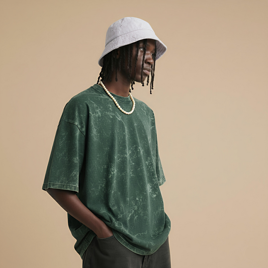 NFD PREMIUM | Acid Dark Green Oversized Tee