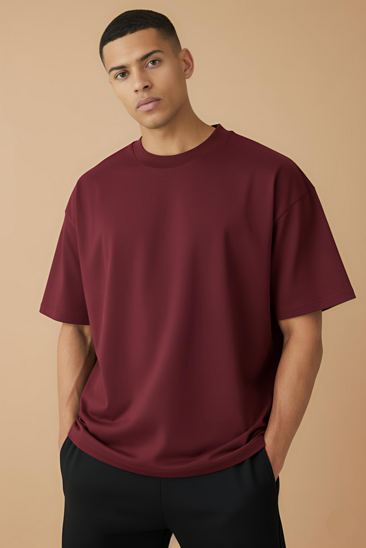 NFD PREMIUM | Maroon Terry Oversized Tee