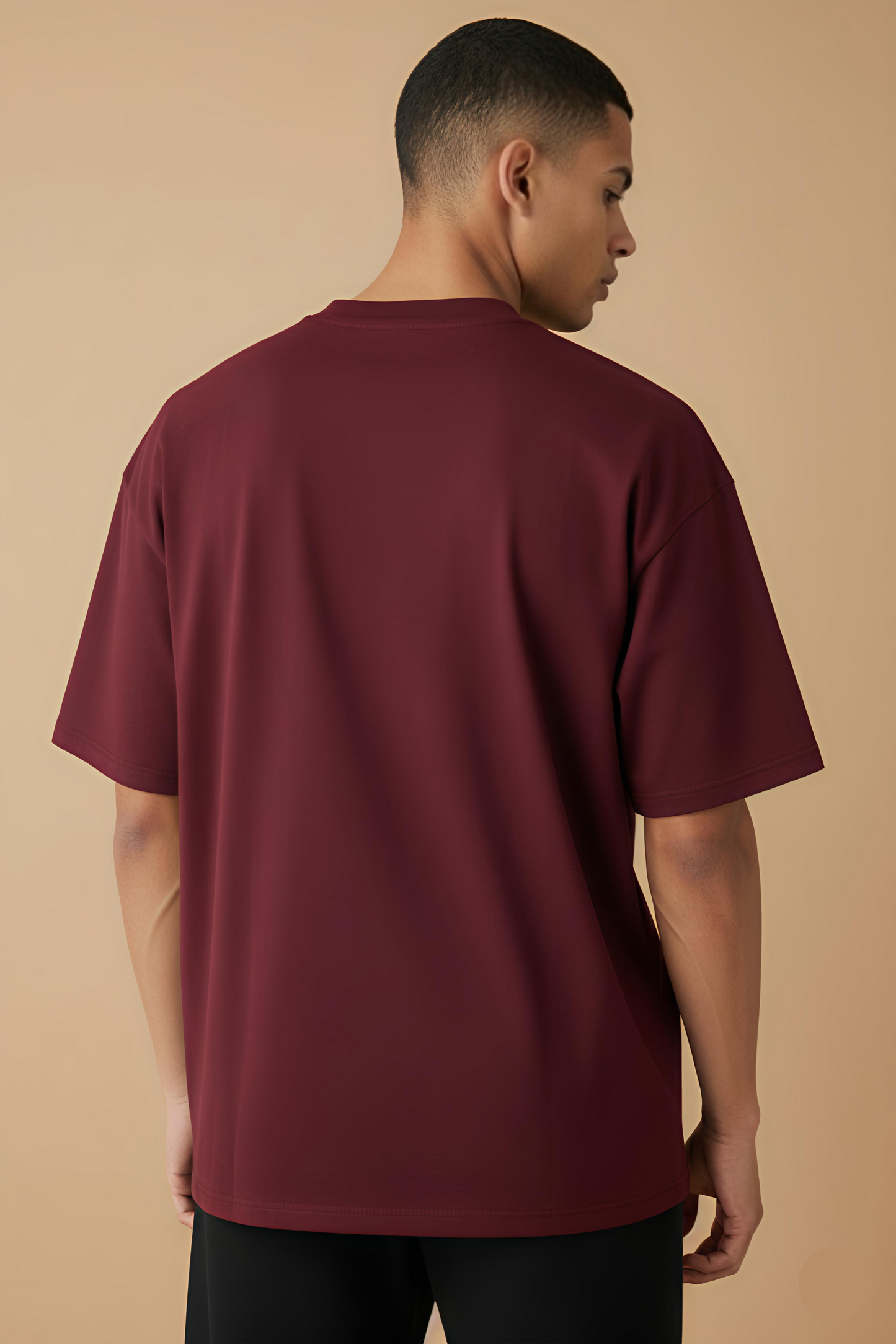 NFD PREMIUM | Maroon Terry Oversized Tee