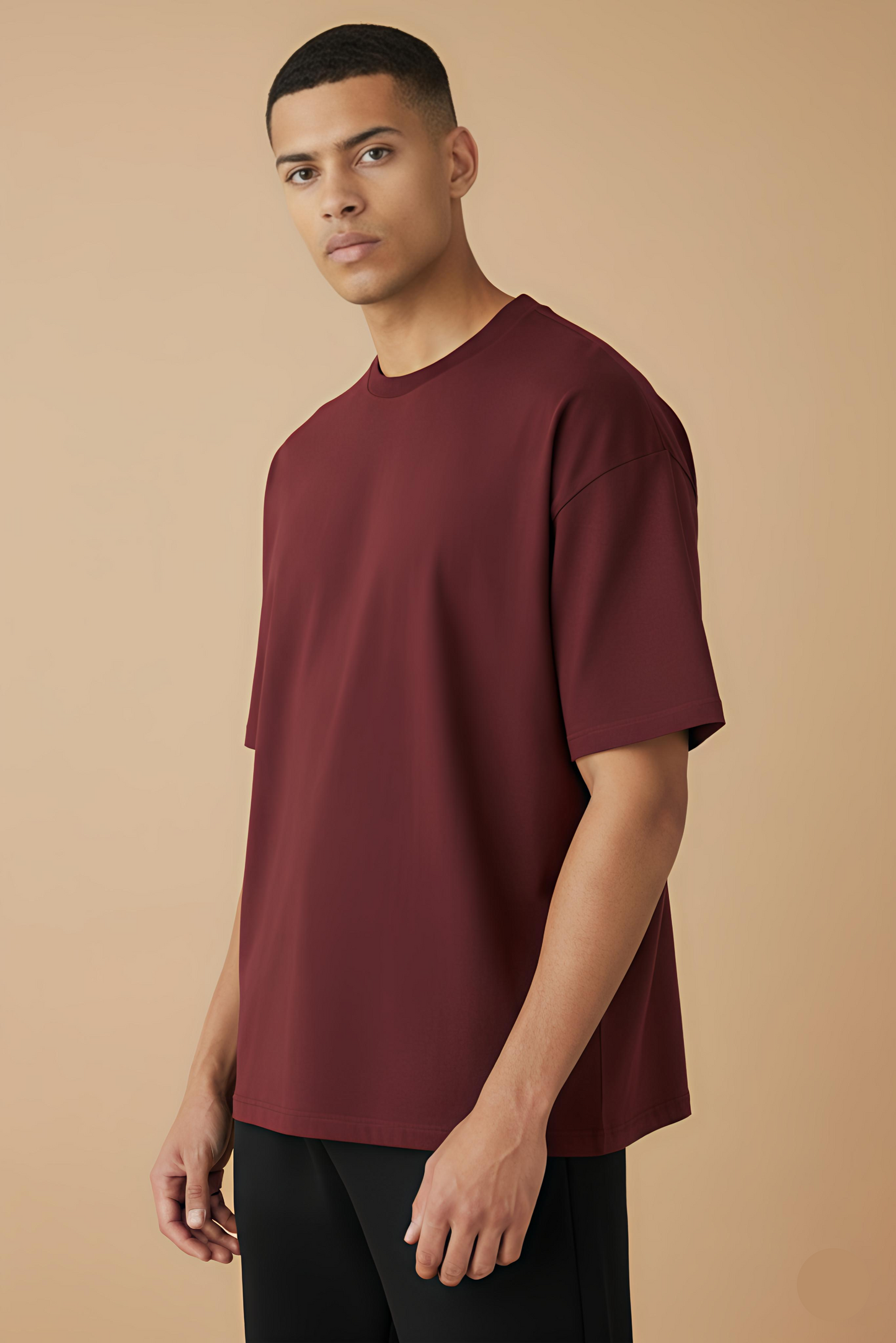 NFD PREMIUM | Maroon Terry Oversized Tee