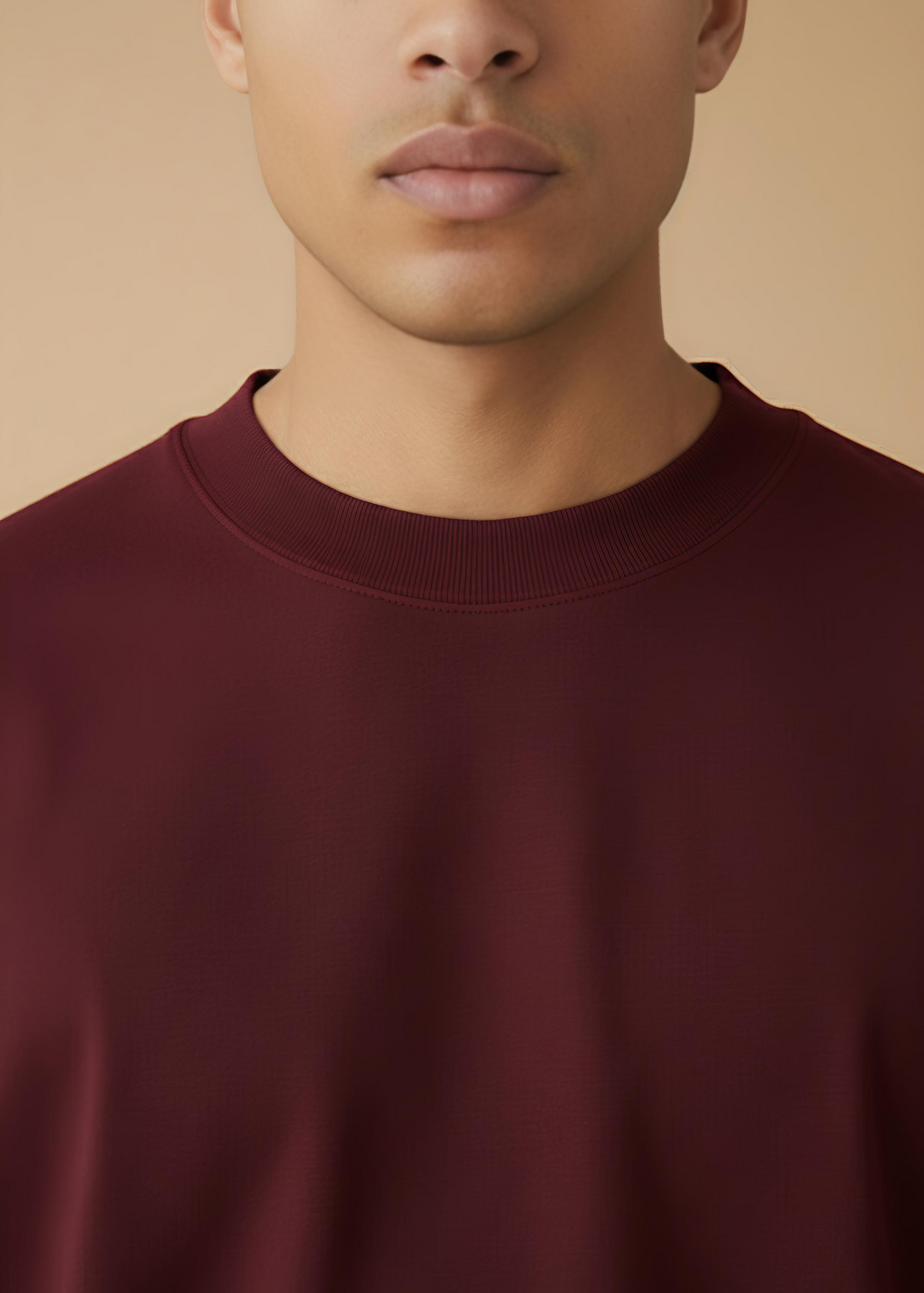 NFD PREMIUM | Maroon Terry Oversized Tee