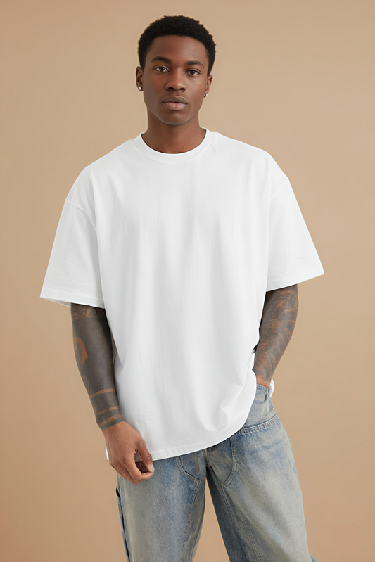 NFD PREMIUM | White Terry Oversized Tee