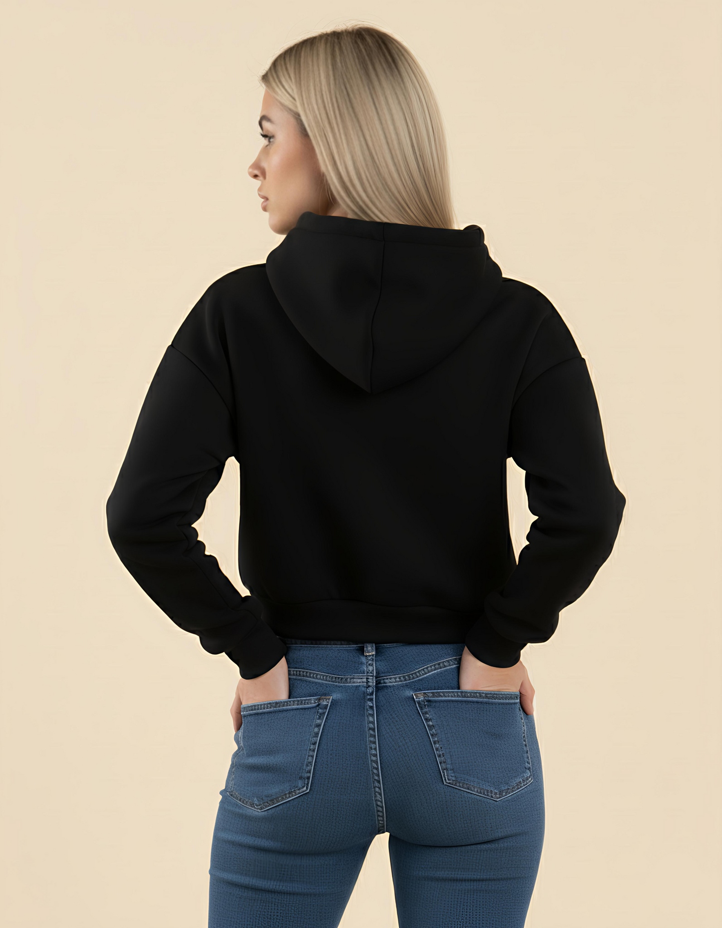 NERFED - Black | Cropped Hoodie