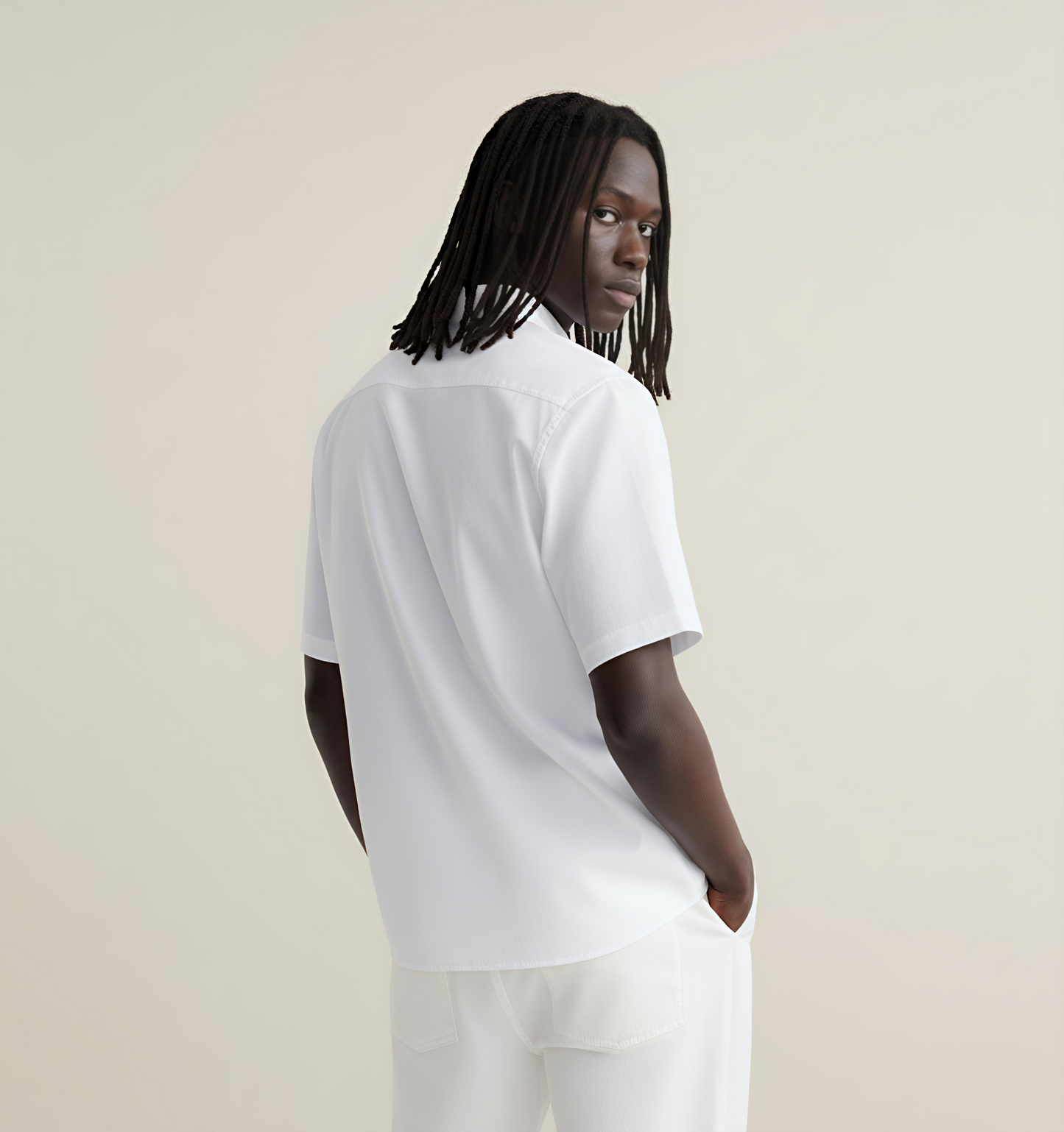 Solid White Boxy fit Shirt