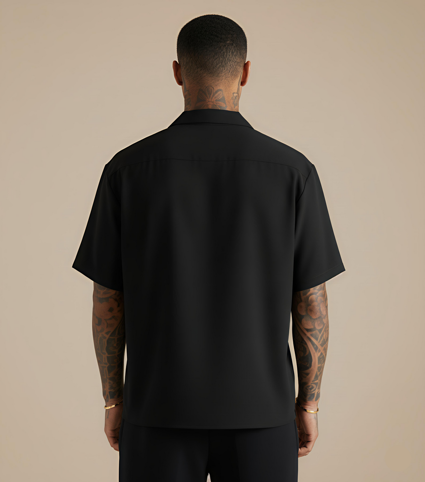 Solid Black Boxy fit Shirt