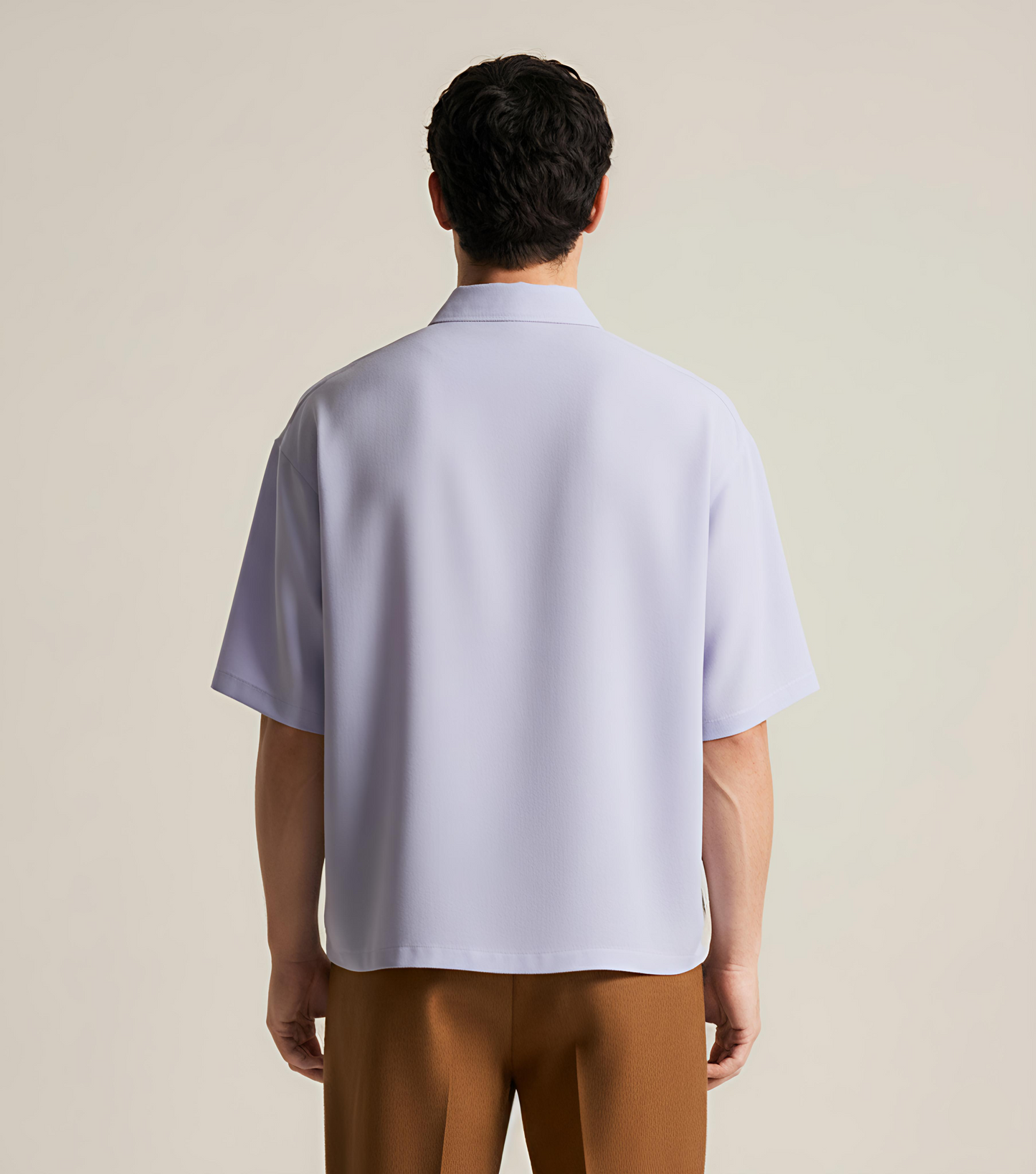 Solid Lavender Boxy fit Shirt