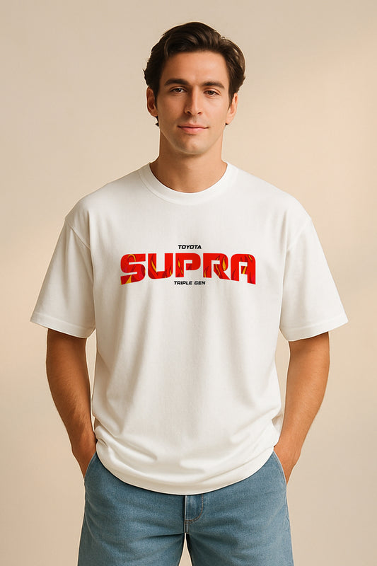 NERFED - TOYOTA SUPRA WHITE | Oversized Standard T-Shirt