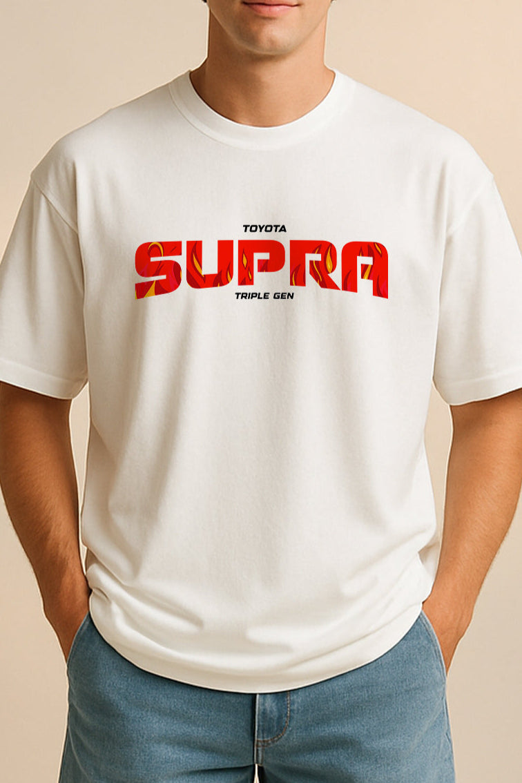 NERFED - TOYOTA SUPRA WHITE | Oversized Standard T-Shirt