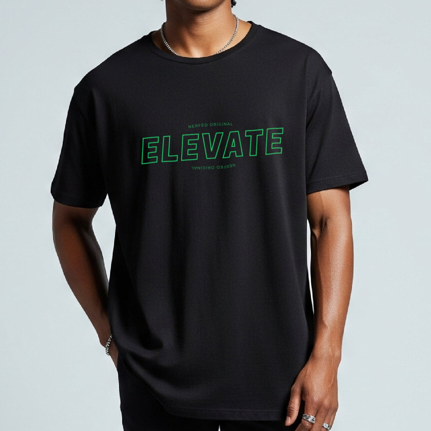 NERFED - ELEVATE | Black Oversized T-Shirt