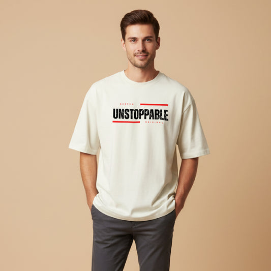 NERFED - UNSTOPPABLE | Off White Oversized T-Shirt