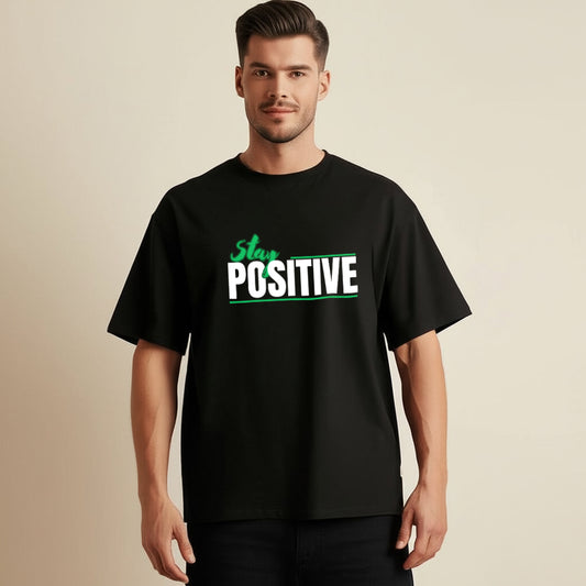 NERFED - STAY POSITIVE | Black Oversized T-Shirt