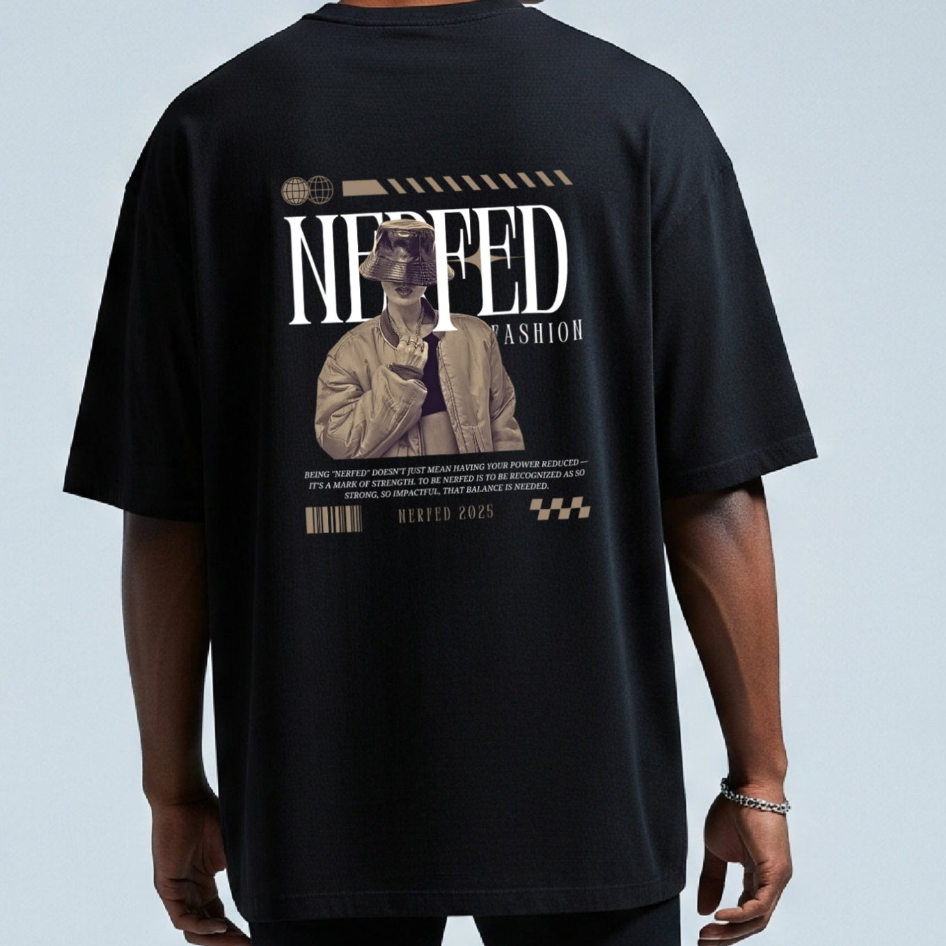 NERFED FASHION - BLACK Oversized Standard T-Shirt