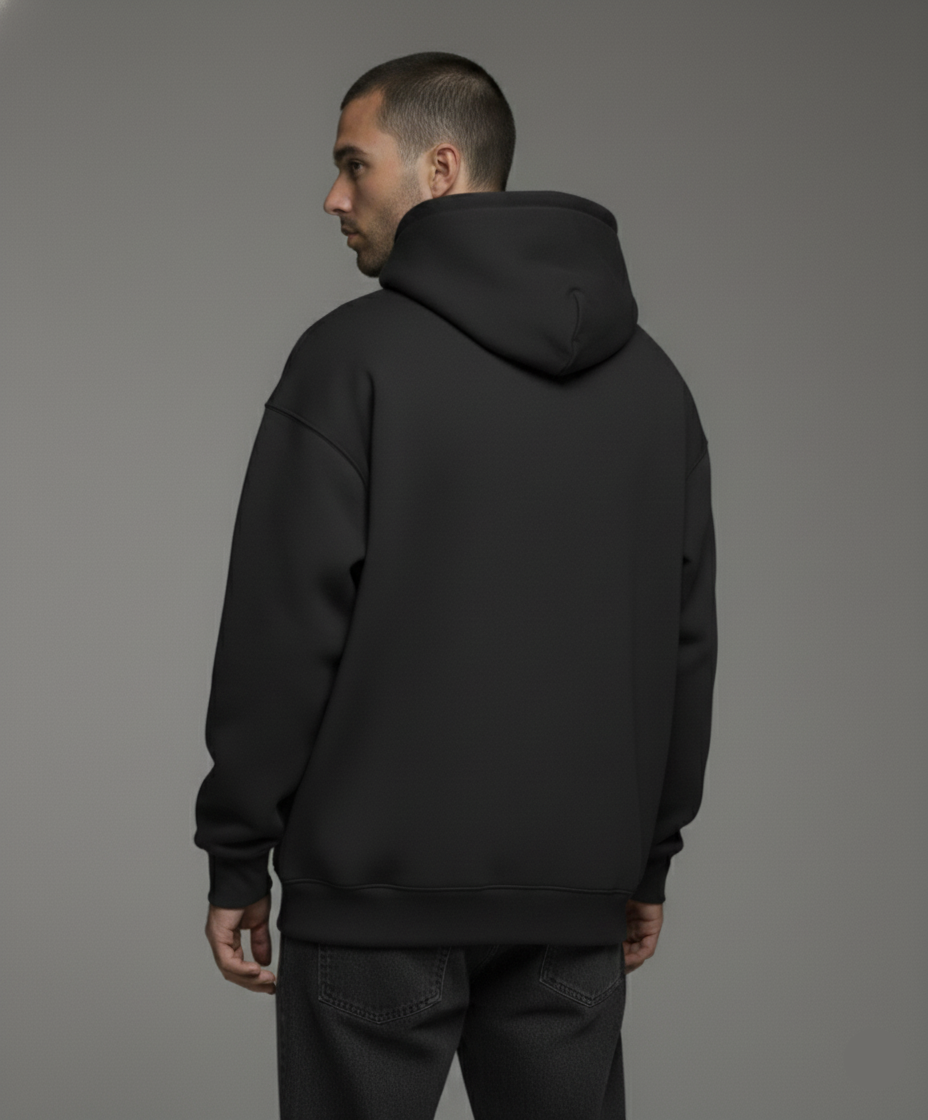 Men's Black Oversized Hoodie