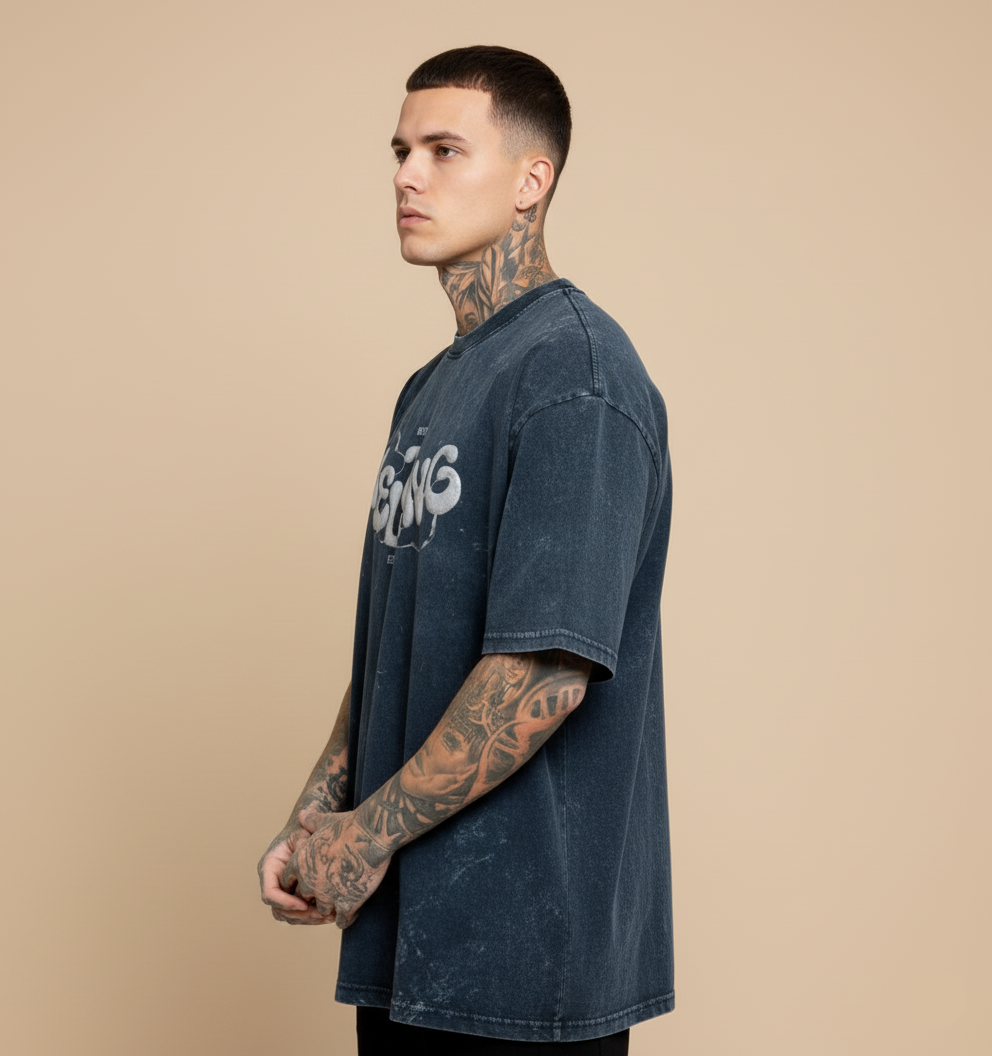 NERFED - Melt | Navy Blue Oversized Tee