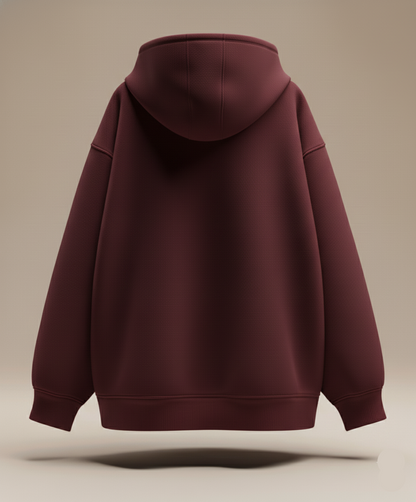 Men's Maroon Oversized Hoodie