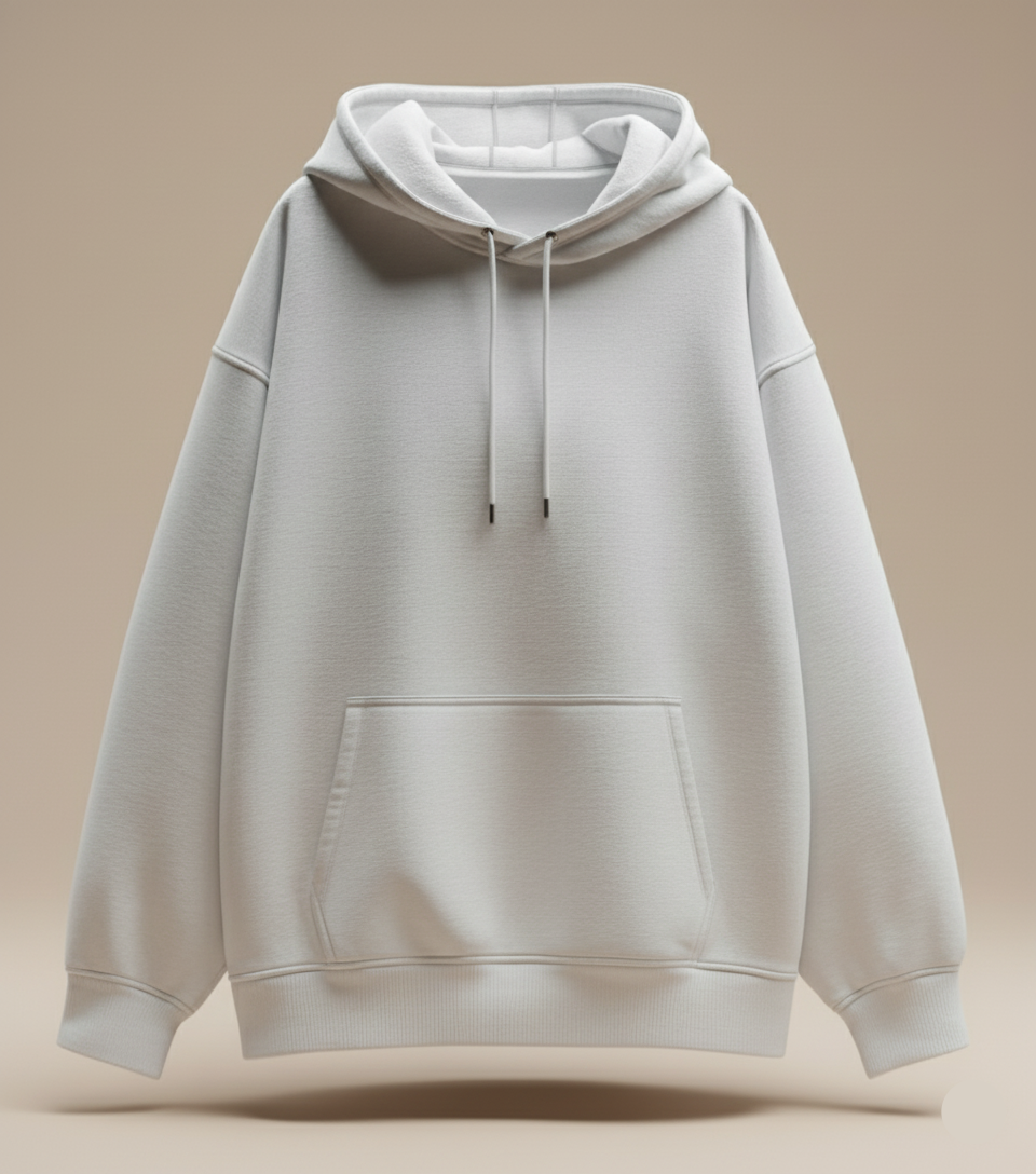 Men's White Oversized Hoodie