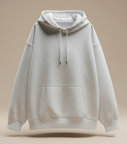 Men's White Oversized Hoodie