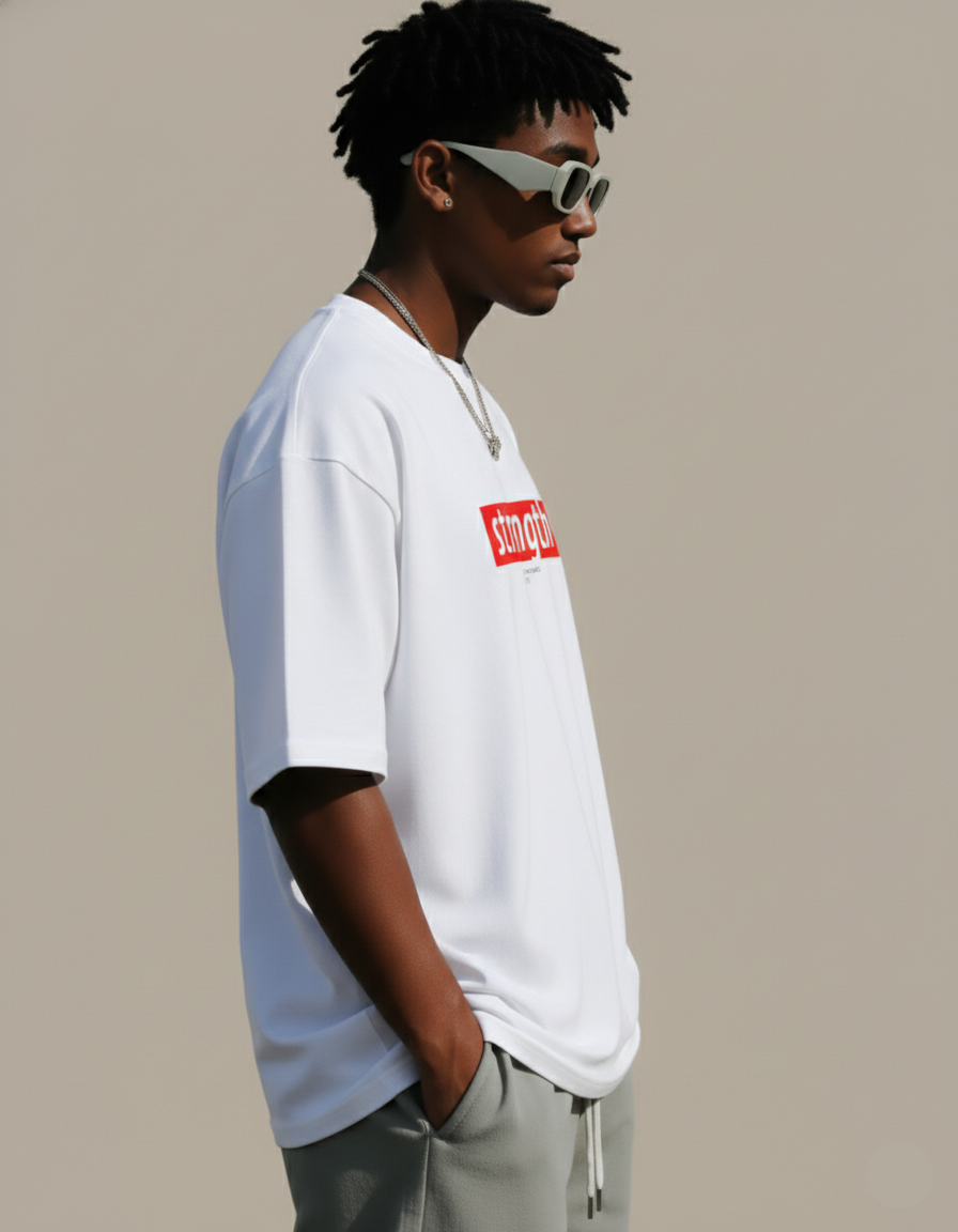 NERFED - Strength | White Oversized T-Shirt