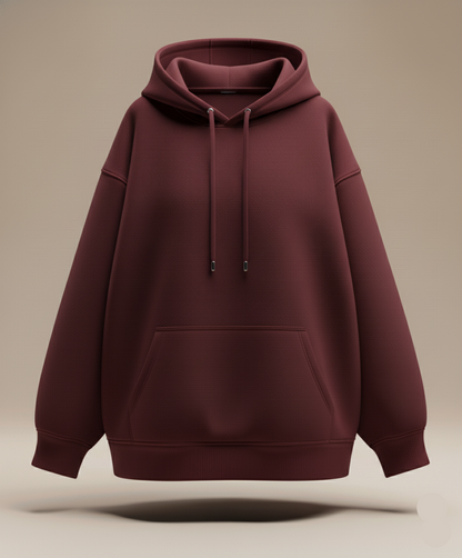 Men's Maroon Oversized Hoodie