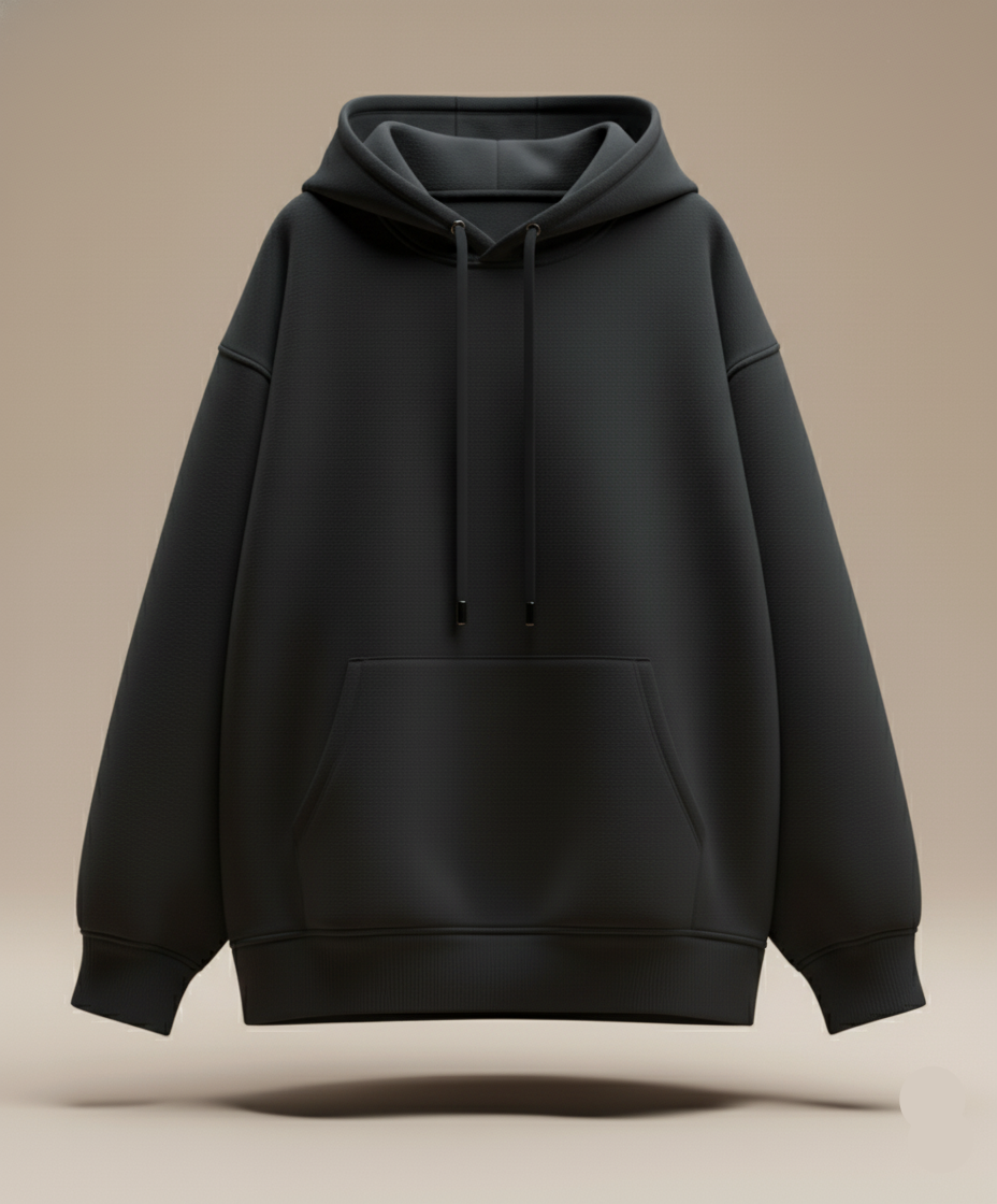 Men's Black Oversized Hoodie