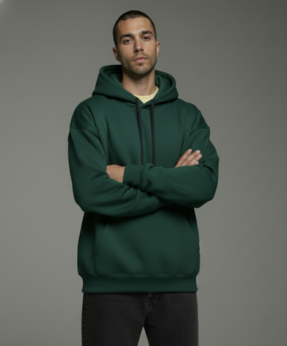 Men's Bottle Green Oversized Hoodie