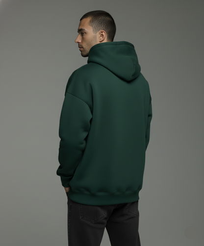 Men's Bottle Green Oversized Hoodie