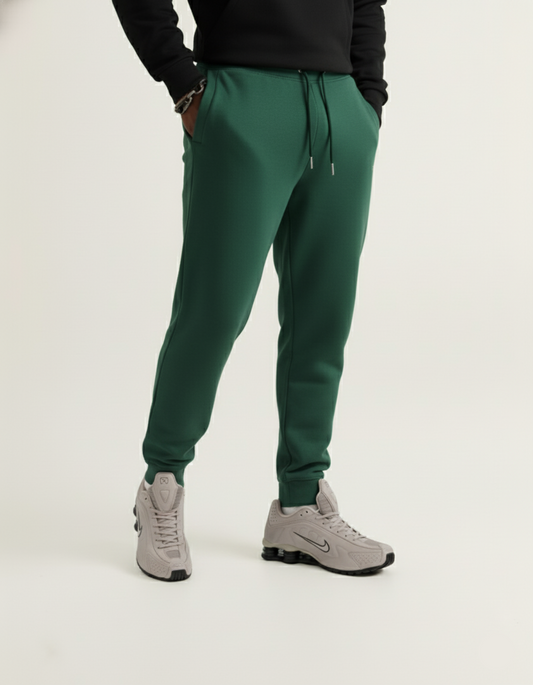Mens Bottle Green Joggers