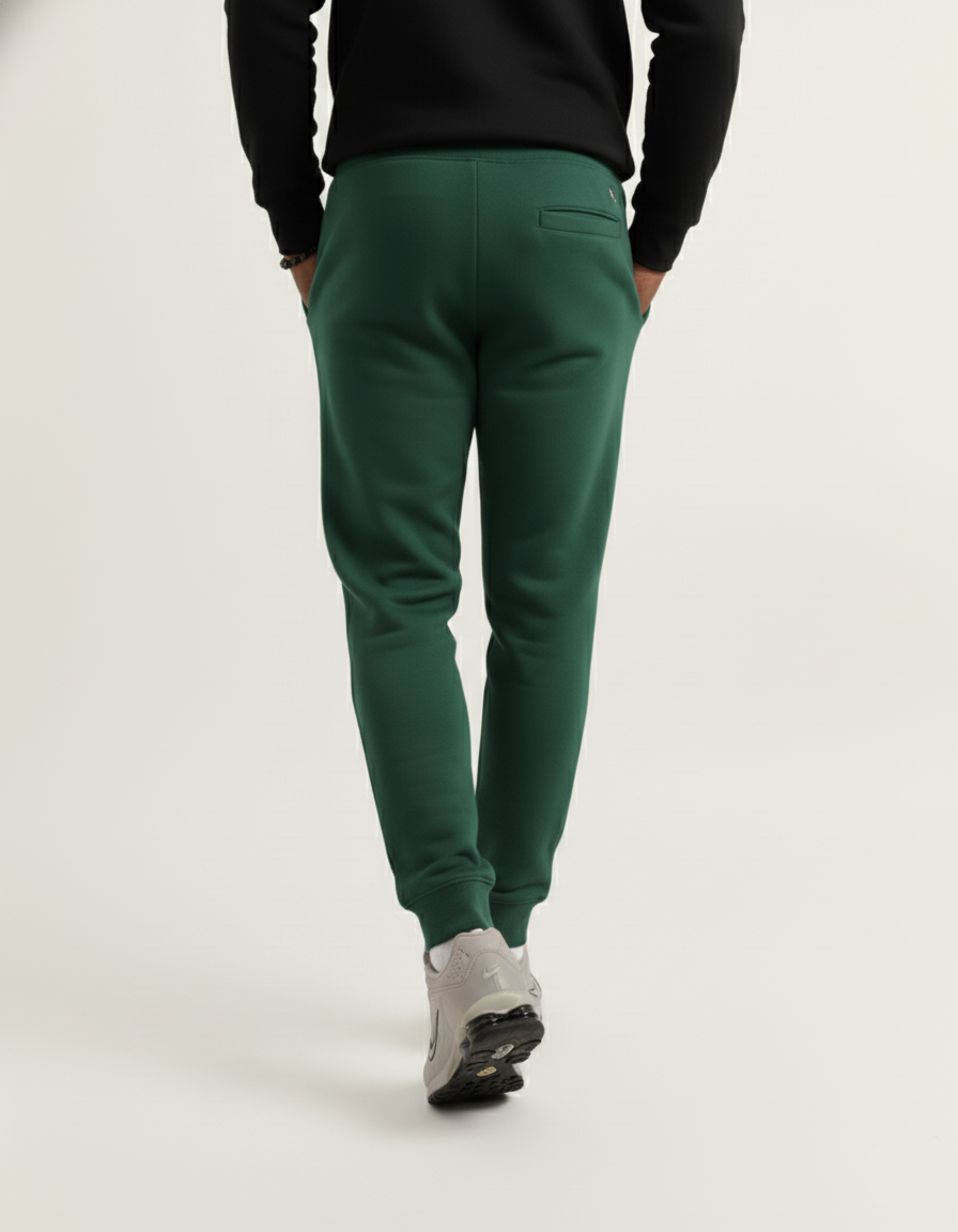 Mens Bottle Green Joggers