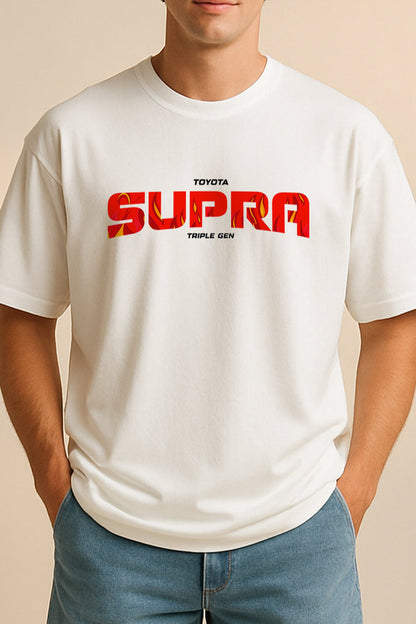 NERFED - TOYOTA SUPRA WHITE | Oversized Standard T-Shirt