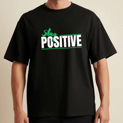 NERFED - STAY POSITIVE | Black Oversized T-Shirt