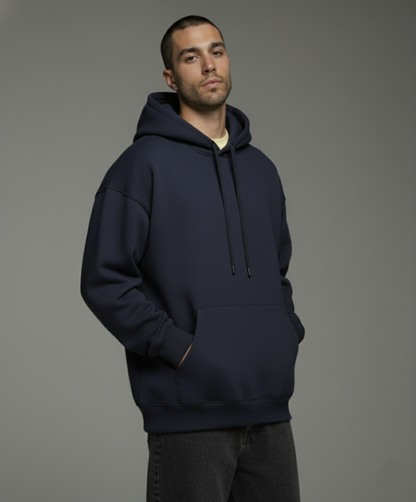Men's Navy Blue Oversized Hoodie
