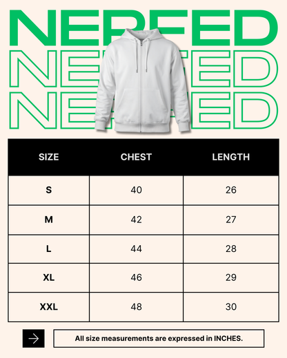 NERFED - Black Zip Hoodie