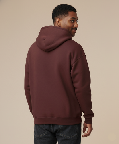 Men's Maroon Oversized Hoodie
