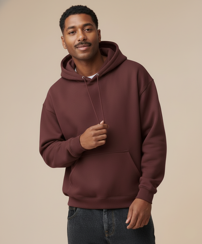 Men's Maroon Oversized Hoodie