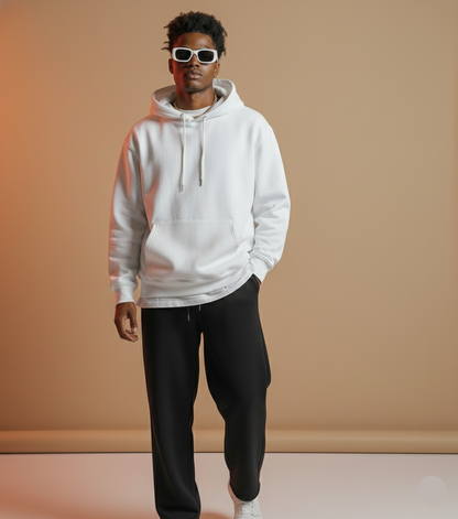 Men's White Oversized Hoodie