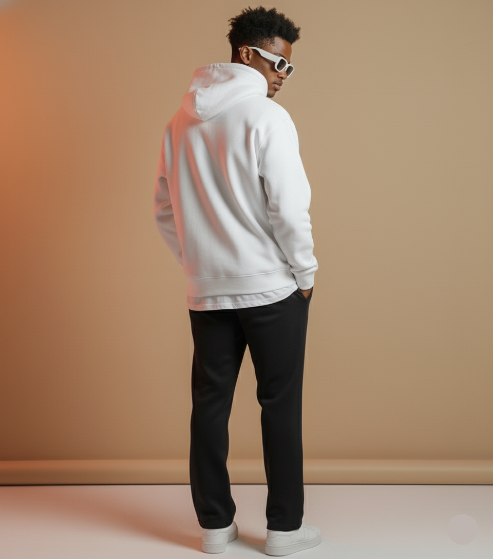Men's White Oversized Hoodie