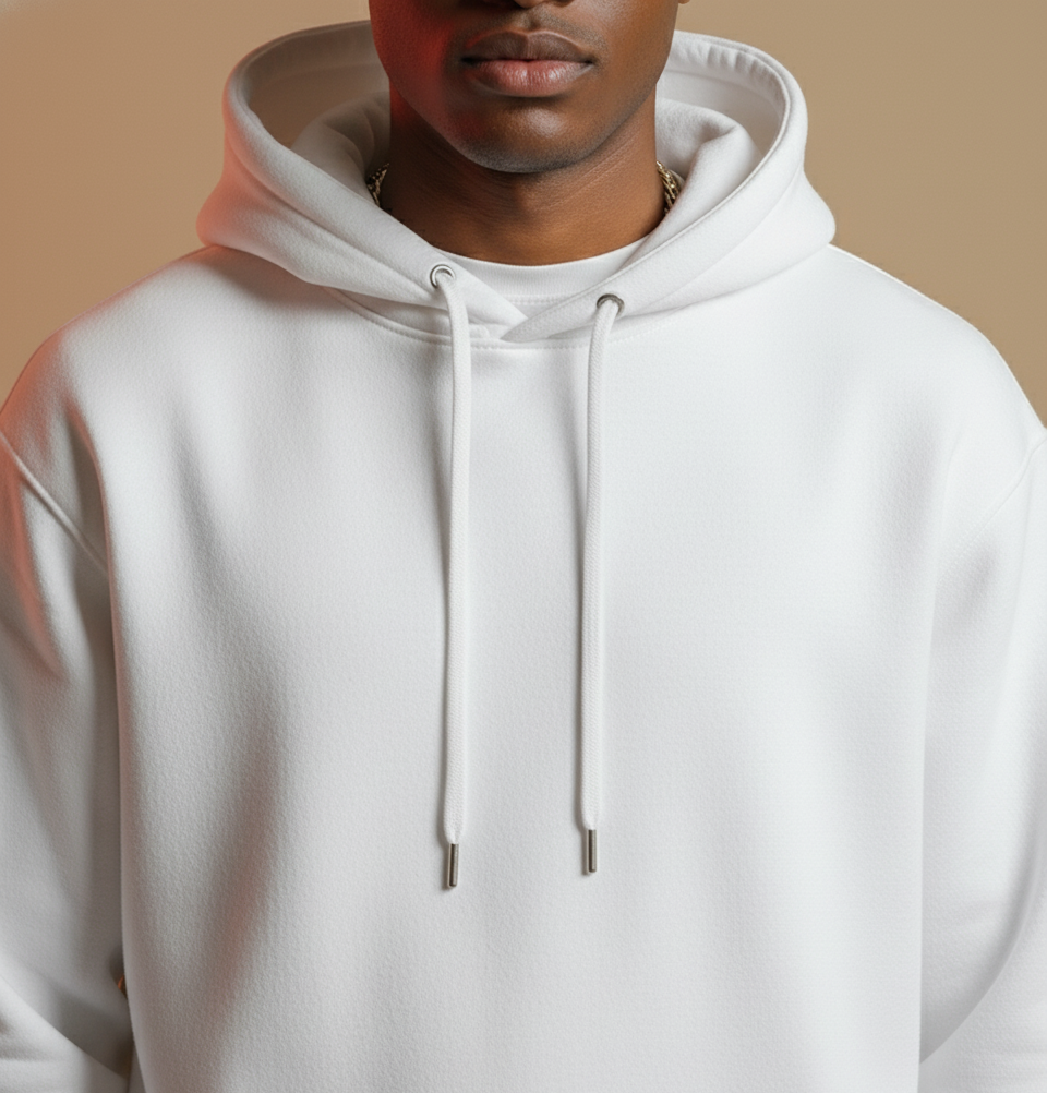 Men's White Oversized Hoodie